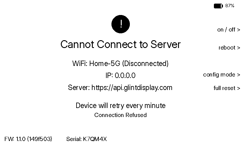 Cannot connect to server